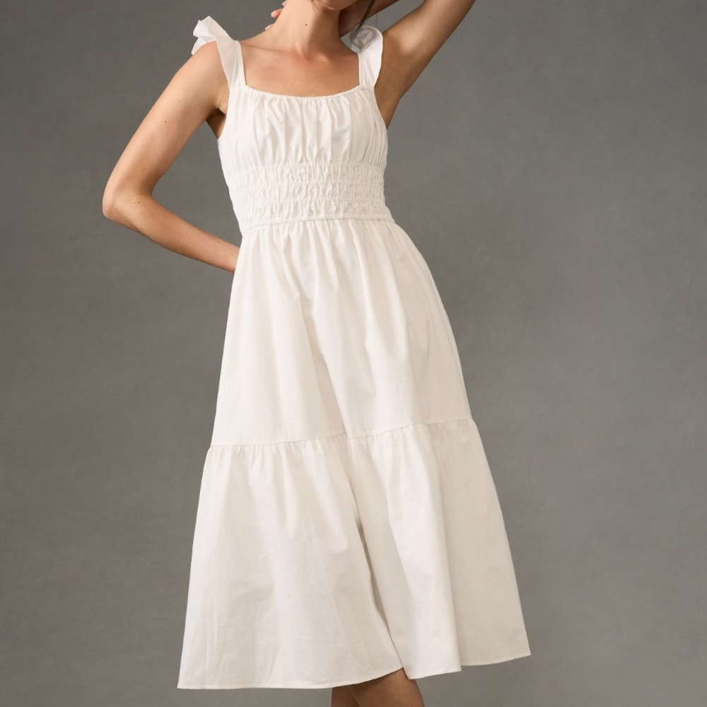 Moon River Square Neck A-line Dress